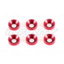 T077 3mm countersunk washers red, 6pcs.