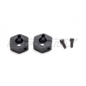 T043 Allu hex whell hub 5mm, 2pcs.