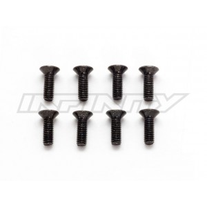 T076 M2.6X8mm flat head screw, 8pcs.