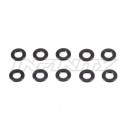T078 Alluminium washer 3x6x0.5mm black,10 pcs.