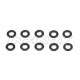 T078 Alluminium washer 3x6x0.5mm black,10 pcs.