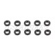 T079 Alluminium washer 3x6x1mm black,10pcs.