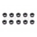 T080 Alluminium washer 3x6x2mm black,10pcs.