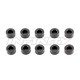 T081 Alluminium washer 3x6x3mm black, 10pcs.