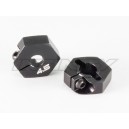 T100 Allu hex wheel hub 4.5mm black,2pcs.